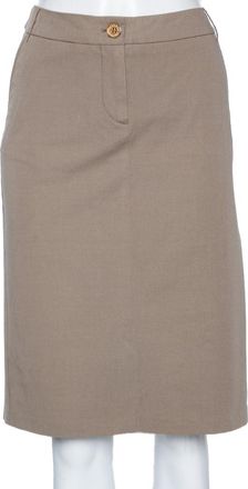 Max Mara Ecru Cotton Skirt