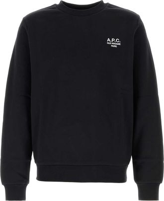 A.P.C. Black Cotton Sweatshirt