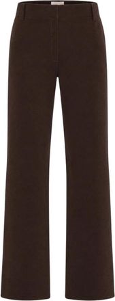 Marella Emmbaldi Straight Broeken - Dames - Straight fit broeken - Bruin - 2XS - Polyester - Broeken