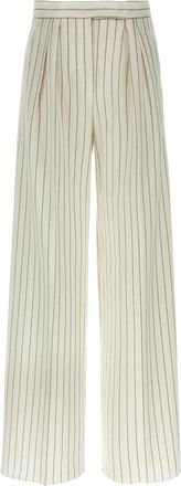 Max Mara White Cotton Casual Womens Pants