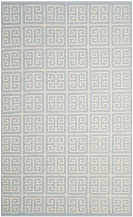 Safavieh Alfombra onda moderna envejecida de algod&oacute;n azul/blanco, 122 x 183 cm