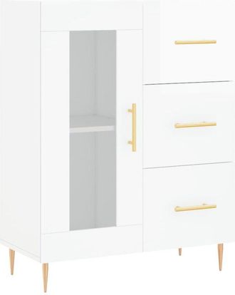 vidaXL Sideboard High Gloss White 69.5x34x90 cm Engineered Wood Vidaxl