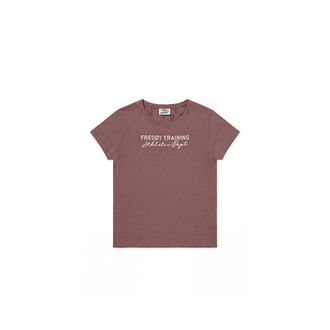 Freddy T-shirt Donna Regular in Jersey con Spacchi su Fondo