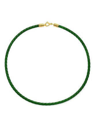 Buddha Mama Eye leather necklace - women - Artificial Leather - One Size - Gold