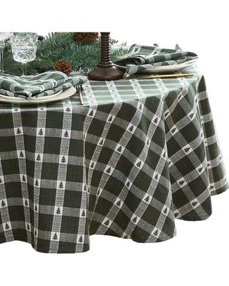 Elrene Sherwood Tree Dobby Cotton Round Tablecloth