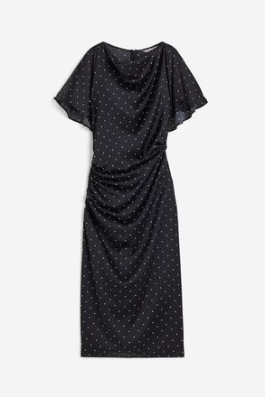 H&M Satinkleid - Schwarz