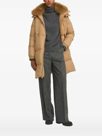 Yves Salomon Army padded-design coat - Brown