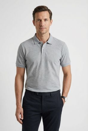 Olymp Poloshirt OLYMP Casual, Herren, Gr. XXL, grau (hellgrau), Piqu&eacute;, Obermaterial: 100% Baumwolle, Shirts Poloshirt