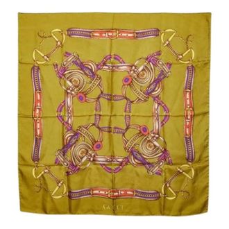Gucci Pre-owned Scarves, female, Multicolor, Size: ONE SIZE Pre-owned Silk Scarf