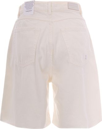 Icon Denim Los Angeles Womens Bermuda Shorts Lea White Cotton