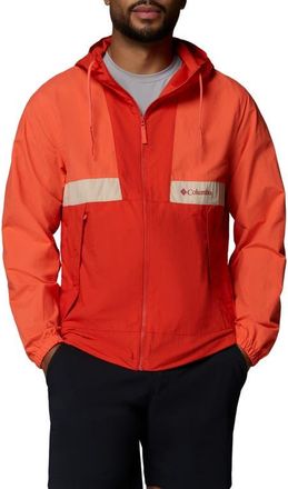 Columbia Spire Valley Water Repellent Windbreaker in Zing/Super Sonic/Ancient at Nordstrom, Size Xx-Large