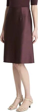 Vince Pebbled Satin Above Knee Skirt