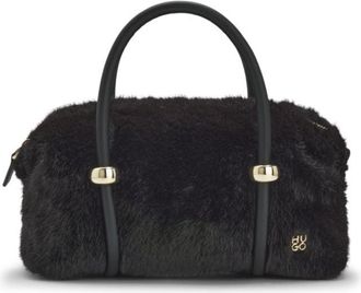 HUGO BOSS Versatile faux-fur bag with dual handles