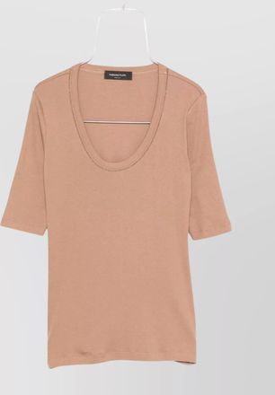 Fabiana Filippi soft texture scoop neck cotton top