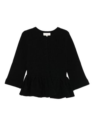 Liberowe peplum cardigan - Black