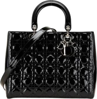 Dior Pre-owned Lady Dior - Dames - Vintage Handtas - Zwart - ONE Size - Leer - Vintage