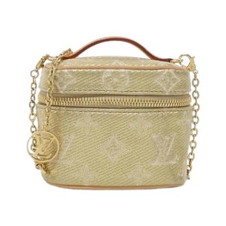 Louis Vuitton Pre-owned Monogram Laminated Jacquard Micro Vanity Shoulder Bag - Dames - Pre-owned - Beige - Maat: ONE Size Katoen