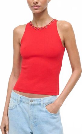 Staud Reina Top In Red Rose