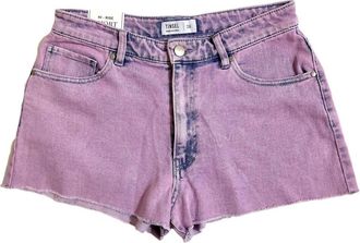 Tinsels Womens Hi-Rise Acid Wash Denim Shorts In Pink