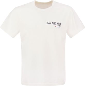 Fay Crew-neck T-shirt With Logo