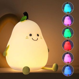 OEM Luz Nocturna T&aacute;ctil Para Ni&ntilde;os, De Silicona Regulable En 7 Colores Con Temporizador, Regalo Ideal Para El Dormitorio Y Para La Decoraci&oacute;n - Crezuo