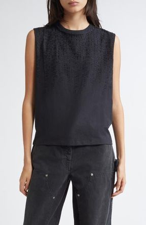 Golden Goose Journey Embellished Cotton Tank in Black at Nordstrom, Size X-Large