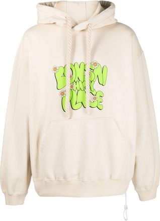 BONSAI Printed Cotton Hoodie