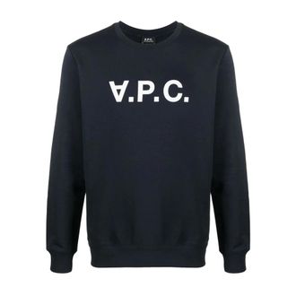 A.P.C. A.p.c., Heren, Sweatshirts & Hoodies, Blauw, Maat: XL Katoen