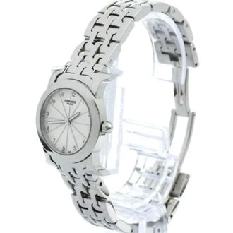 Hermès Pre-owned Watches, female, Gray, Size: ONE SIZE Pre-owned Stainless Steel watches