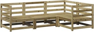 vidaXL 4 Piece Garden Sofa Set Impregnated Wood Pine vidaXL