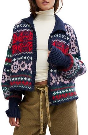 Free People Snowdrift Cardigan in Festive Combo at Nordstrom Rack, Size X-Small