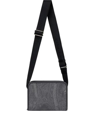 Etro paisley-pattern messenger bag - men - PVC - One Size - Grey