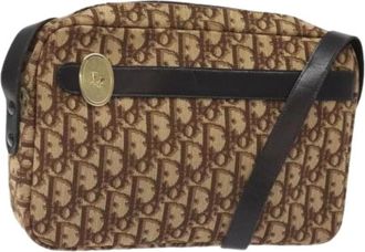 Dior Pre-owned Cross Body Bags, female, Brown, Size: ONE SIZE Pre-owned Trotter Canvas Shoulder Bag