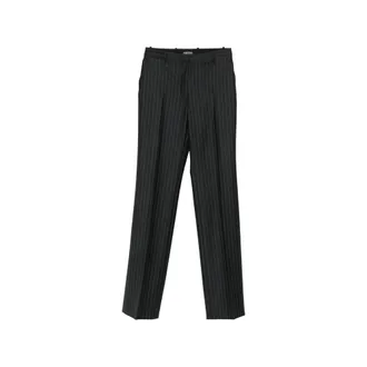 Tom Ford Chalk-stripe Wool-mohair Tailored Straight Boyfriend Pants