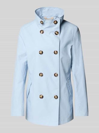 Christian Berg Trenchcoat mit Stehkragen und Eingrifftaschen in Hellblau, Gr&ouml;&szlig;e 44