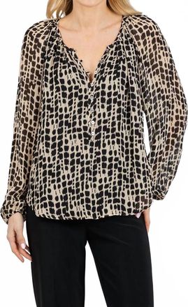 Rails Indi Babydoll Blouse In Spotted Shibori