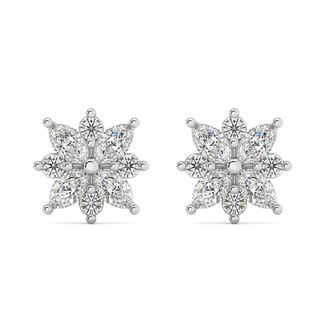 Pompeii3 1/2Ct Marquise Star Diamond Earrings 14k Gold Earrings Lab Grown