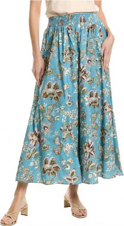 Elie Tahari Womens Dream Garden Midi Skirt In Blue