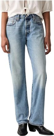 Levi's 501 90S Straight Jeans - Dames - Regular Fit Jeans - Blauw - W27 L30 - Katoen - Jeans