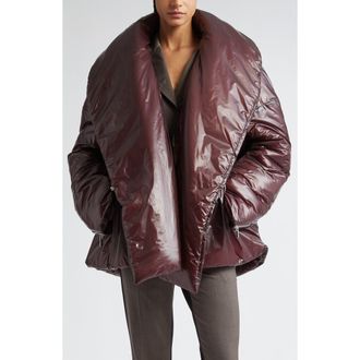 Helmut Lang Apex Down Cocoon Jacket in Burgundy - Qsn at Nordstrom Rack, Size Medium