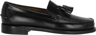 Sebago Black Polished Patent Leather Tassel Loafers