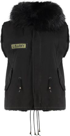 AS65 Mouwloze Jas - Dames - Bodywarmers - Zwart - XS - Katoen - Jassen