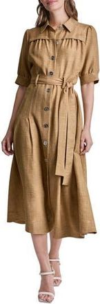 DKNY M&eacute;lange Belted Shirtdress in Truffle at Nordstrom Rack, Size 10