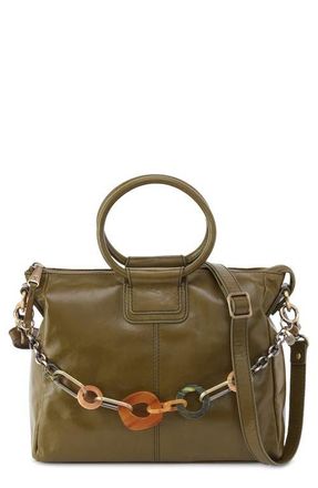 Hobo Medium Sheila Leather Satchel in Olive Veil at Nordstrom