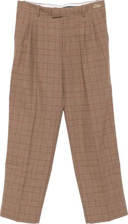 Dr&ocirc;le de Monsieur Check-pattern Pleated Trousers