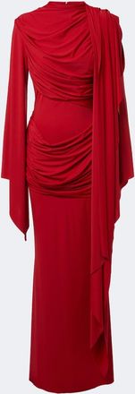 De La Vali Perisa draped jersey maxi dress