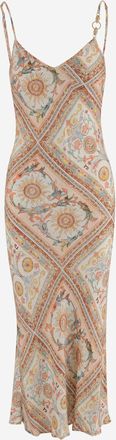 Just Cavalli Long Viscose Dress With Patterned Print