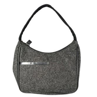 Prada Pre-owned Shoulder Bags, female, Gray, Size: ONE SIZE Pre-owned Vintage Tote Bag