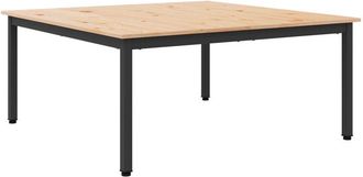 vidaXL Coffee Table Natural 100 x 100 x 45 cm Solid Pine Wood vidaXL