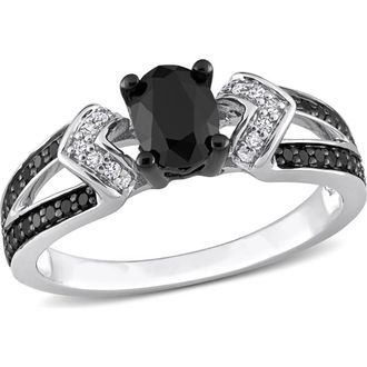 Delmar Black & White Diamond Ring at Nordstrom Rack, Size 6